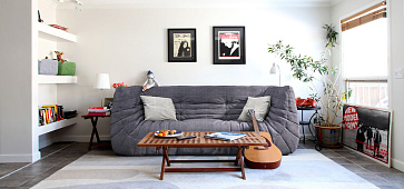 Диваны в интерьере гостиной-8, Мягкий диван ДеФранс